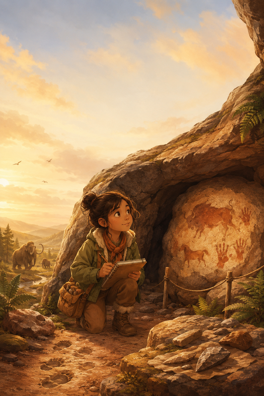 El enigma de la Cueva Antigua | Aventura prehistórica imprimible