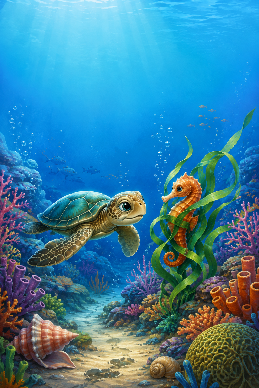 El secreto del Océano Azul | Aventura marina imprimible