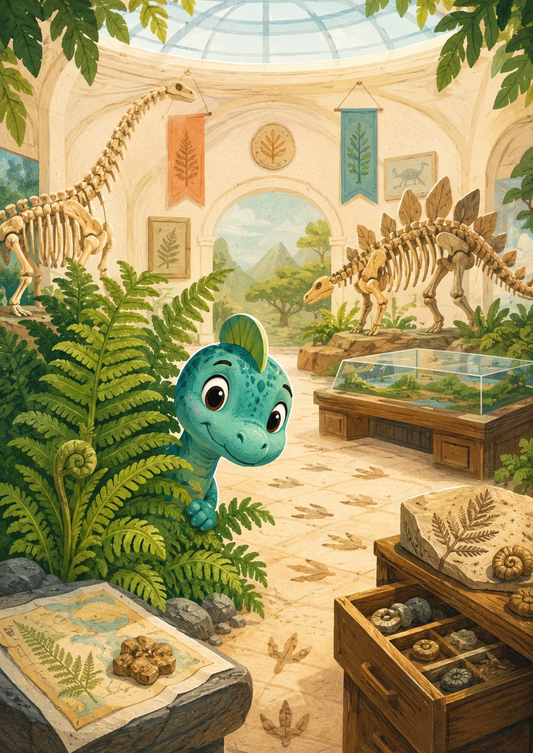 El misterio del dinosaurio desaparecido | Aventura imprimible infantil